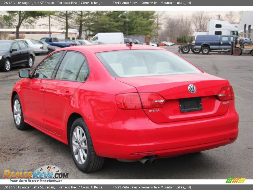 2012 Volkswagen Jetta SE Sedan Tornado Red / Cornsilk Beige Photo #7