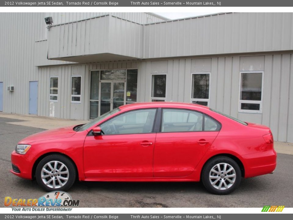 2012 Volkswagen Jetta SE Sedan Tornado Red / Cornsilk Beige Photo #8