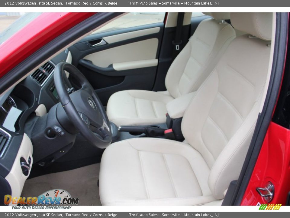 2012 Volkswagen Jetta SE Sedan Tornado Red / Cornsilk Beige Photo #11