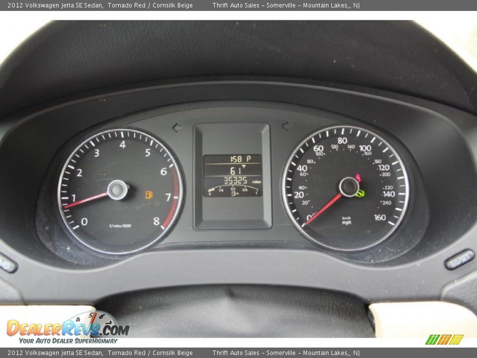 2012 Volkswagen Jetta SE Sedan Tornado Red / Cornsilk Beige Photo #12