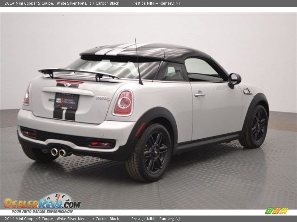 2014 Mini Cooper S Coupe White Silver Metallic / Carbon Black Photo #3
