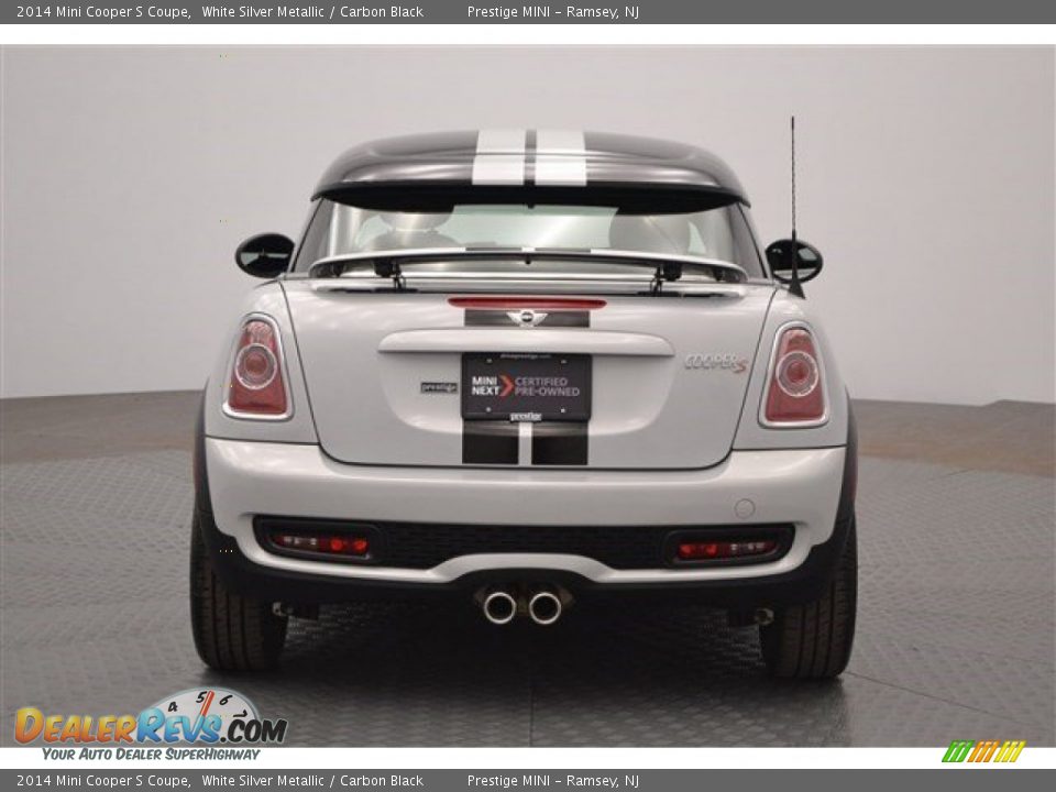 2014 Mini Cooper S Coupe White Silver Metallic / Carbon Black Photo #4
