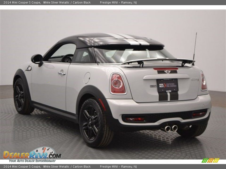 2014 Mini Cooper S Coupe White Silver Metallic / Carbon Black Photo #5
