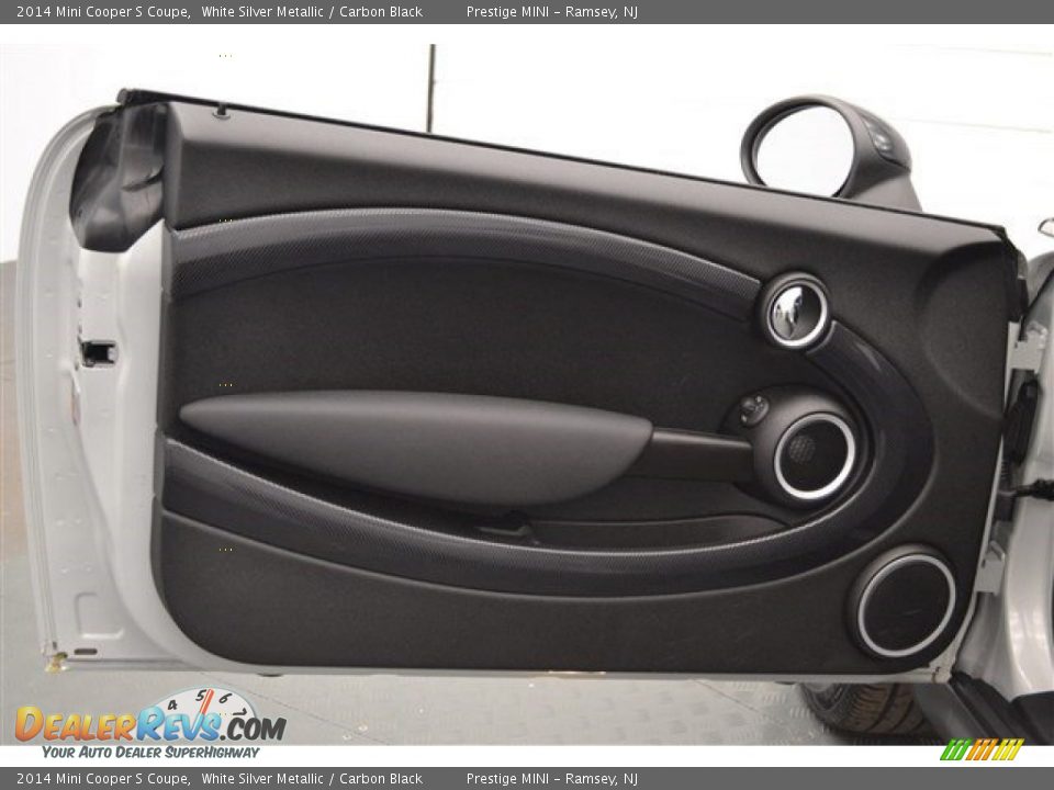 2014 Mini Cooper S Coupe White Silver Metallic / Carbon Black Photo #9