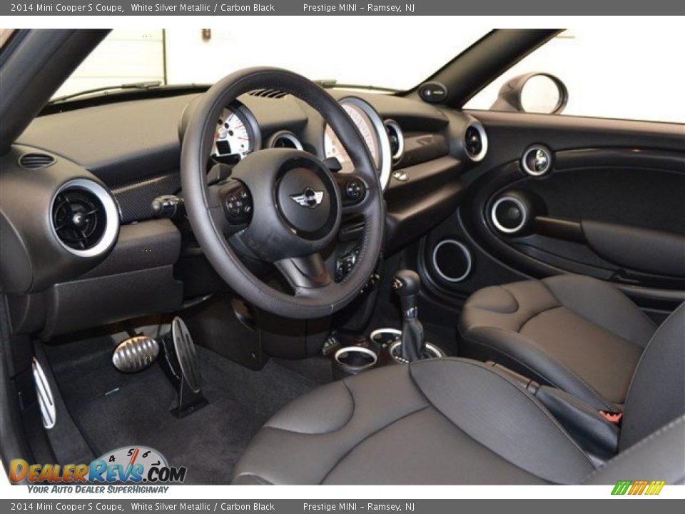 Carbon Black Interior - 2014 Mini Cooper S Coupe Photo #12