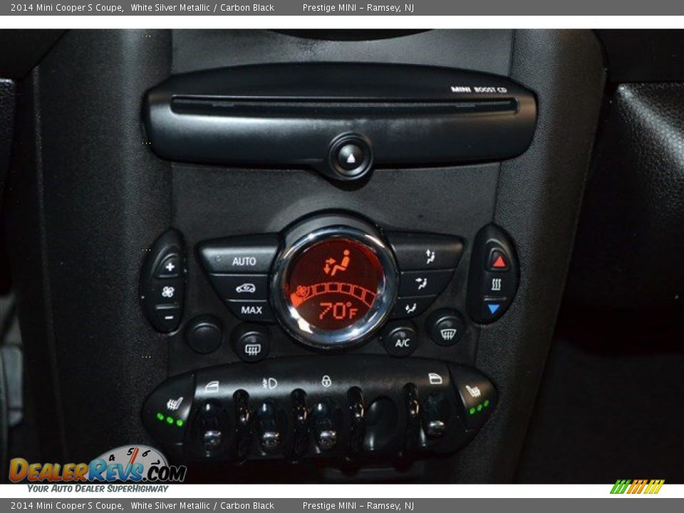 2014 Mini Cooper S Coupe White Silver Metallic / Carbon Black Photo #16
