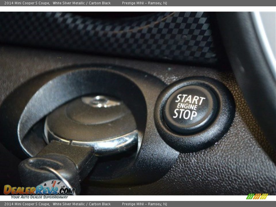 2014 Mini Cooper S Coupe White Silver Metallic / Carbon Black Photo #17