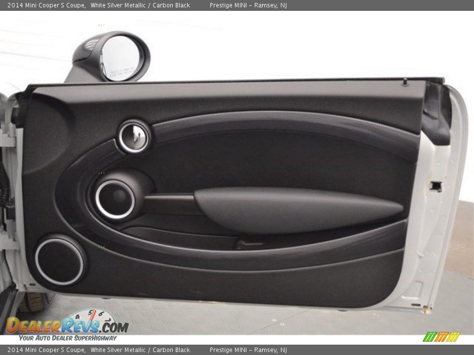 2014 Mini Cooper S Coupe White Silver Metallic / Carbon Black Photo #20