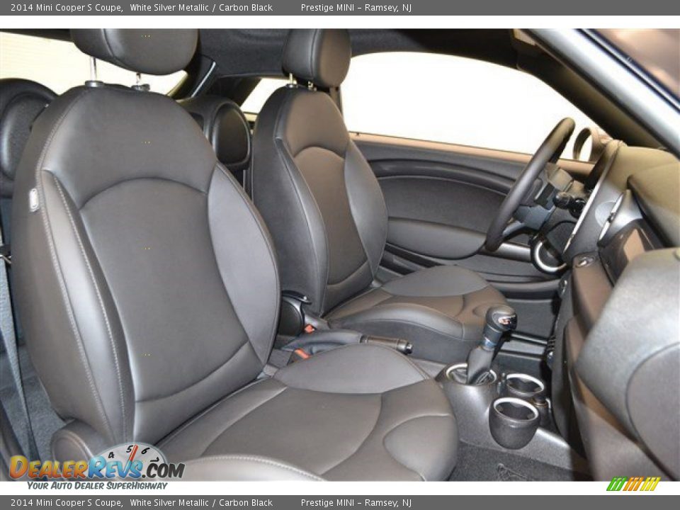 2014 Mini Cooper S Coupe White Silver Metallic / Carbon Black Photo #21
