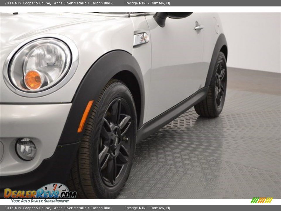 2014 Mini Cooper S Coupe White Silver Metallic / Carbon Black Photo #27