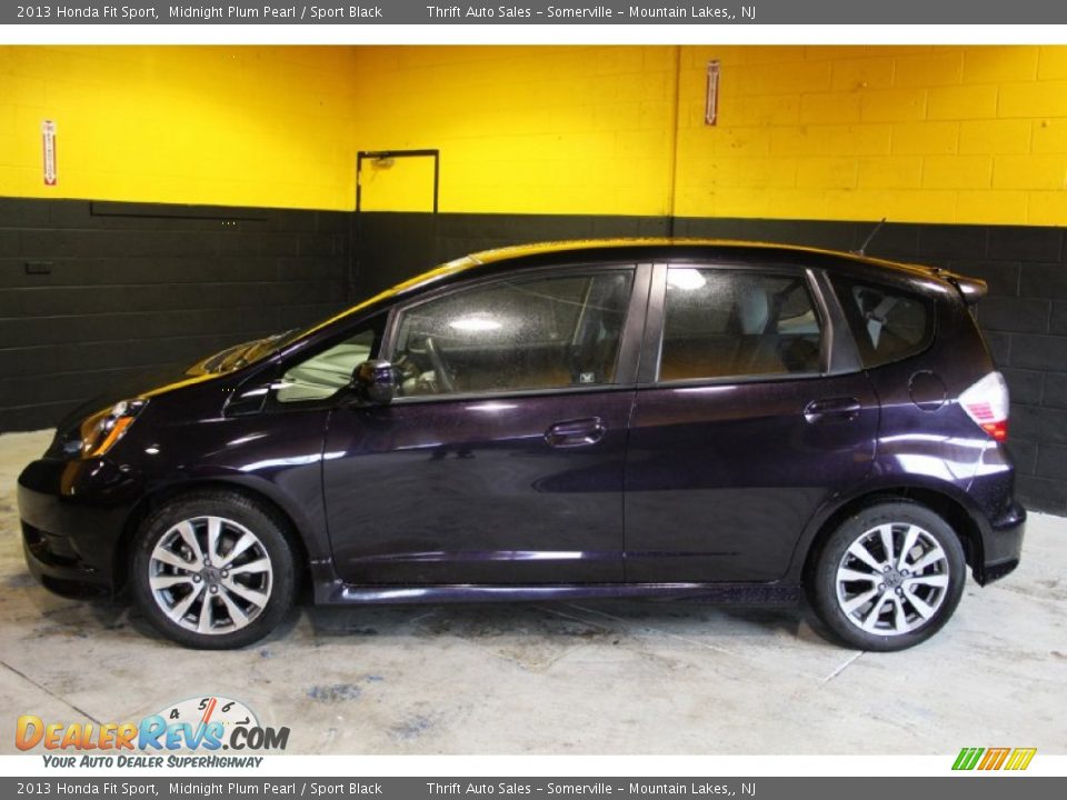 2013 Honda Fit Sport Midnight Plum Pearl / Sport Black Photo #2