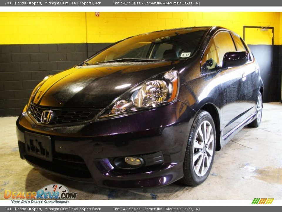 2013 Honda Fit Sport Midnight Plum Pearl / Sport Black Photo #3