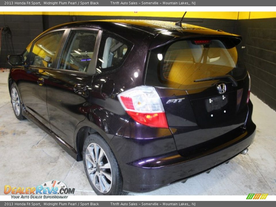 2013 Honda Fit Sport Midnight Plum Pearl / Sport Black Photo #5