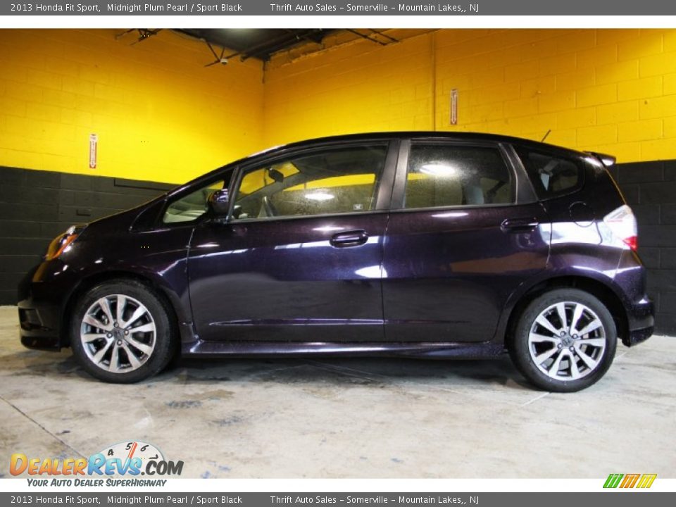2013 Honda Fit Sport Midnight Plum Pearl / Sport Black Photo #6