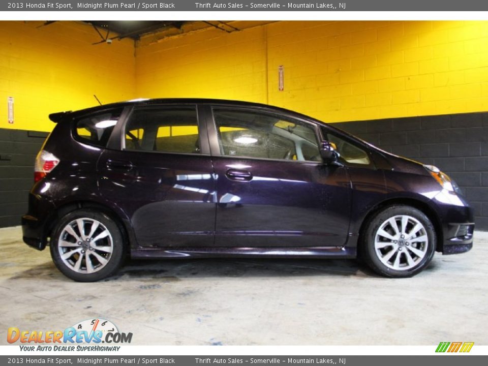 2013 Honda Fit Sport Midnight Plum Pearl / Sport Black Photo #7