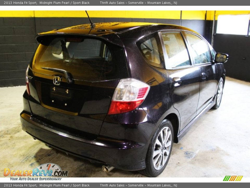 2013 Honda Fit Sport Midnight Plum Pearl / Sport Black Photo #8