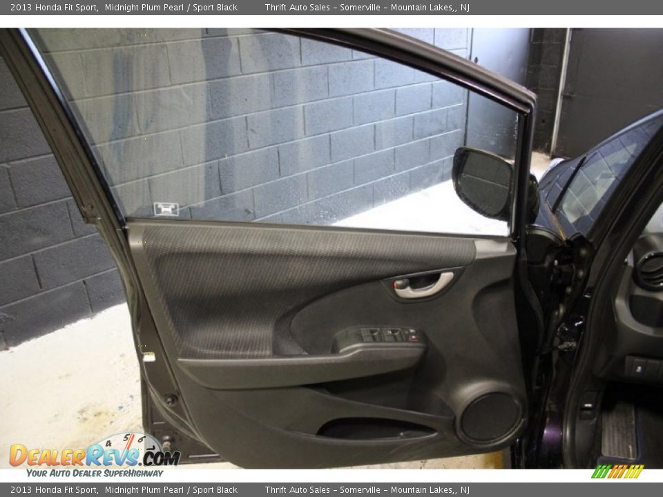 2013 Honda Fit Sport Midnight Plum Pearl / Sport Black Photo #14