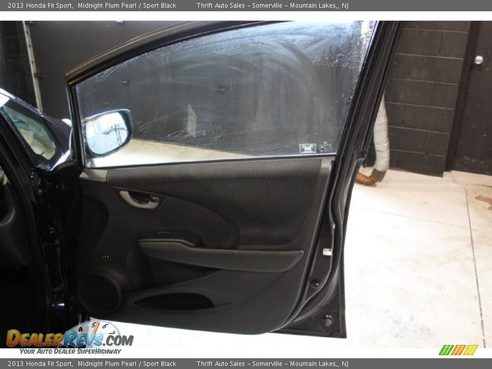 2013 Honda Fit Sport Midnight Plum Pearl / Sport Black Photo #23