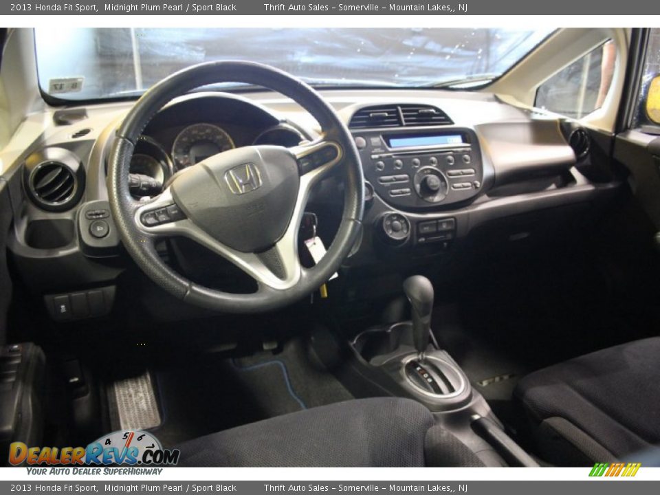2013 Honda Fit Sport Midnight Plum Pearl / Sport Black Photo #25