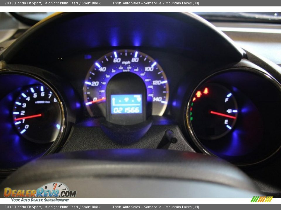 2013 Honda Fit Sport Midnight Plum Pearl / Sport Black Photo #26