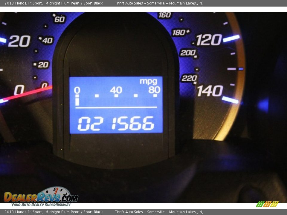 2013 Honda Fit Sport Midnight Plum Pearl / Sport Black Photo #27