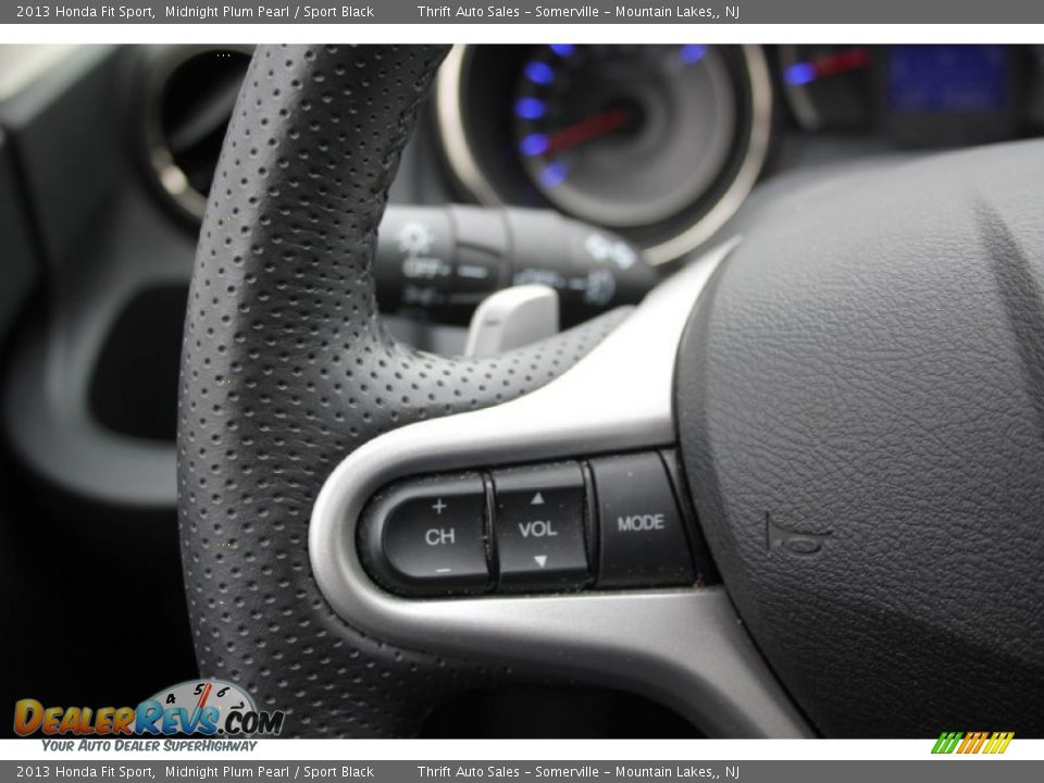 2013 Honda Fit Sport Midnight Plum Pearl / Sport Black Photo #28