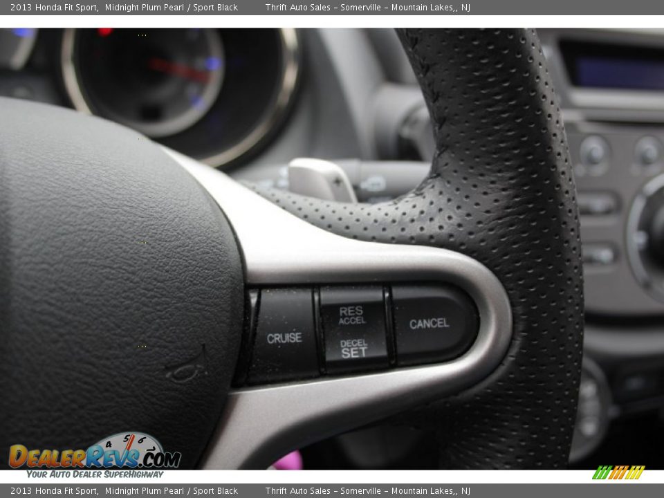 2013 Honda Fit Sport Midnight Plum Pearl / Sport Black Photo #29