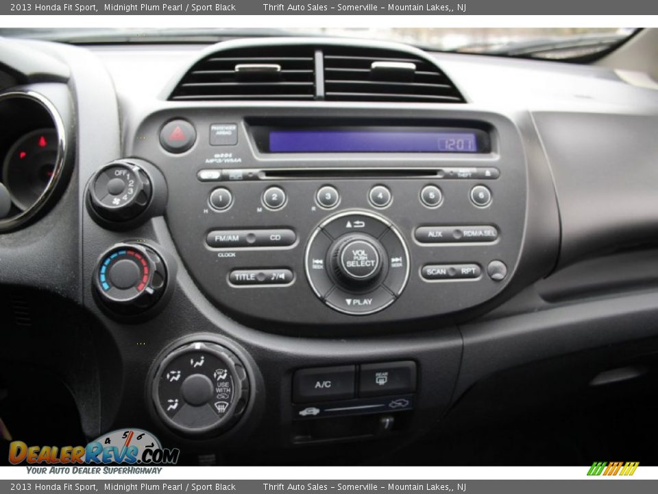 2013 Honda Fit Sport Midnight Plum Pearl / Sport Black Photo #30