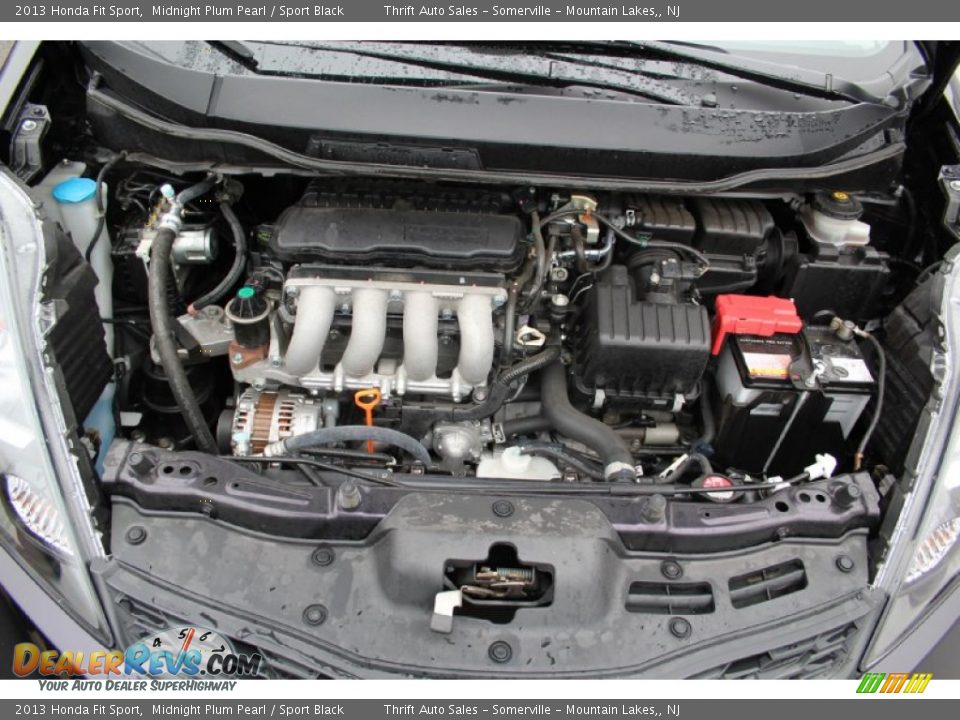 2013 Honda Fit Sport Midnight Plum Pearl / Sport Black Photo #34