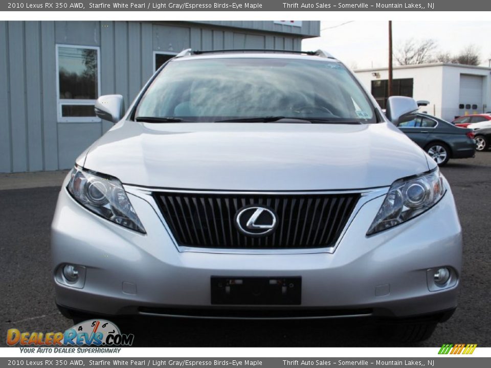 2010 Lexus RX 350 AWD Starfire White Pearl / Light Gray/Espresso Birds-Eye Maple Photo #3