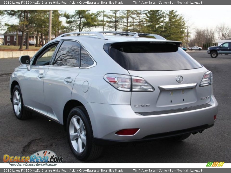 2010 Lexus RX 350 AWD Starfire White Pearl / Light Gray/Espresso Birds-Eye Maple Photo #7