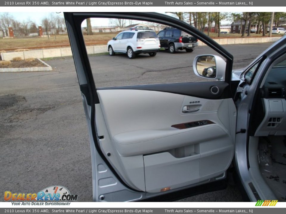2010 Lexus RX 350 AWD Starfire White Pearl / Light Gray/Espresso Birds-Eye Maple Photo #9