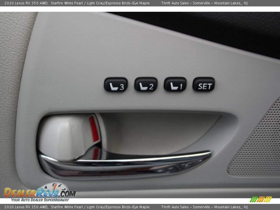 2010 Lexus RX 350 AWD Starfire White Pearl / Light Gray/Espresso Birds-Eye Maple Photo #10