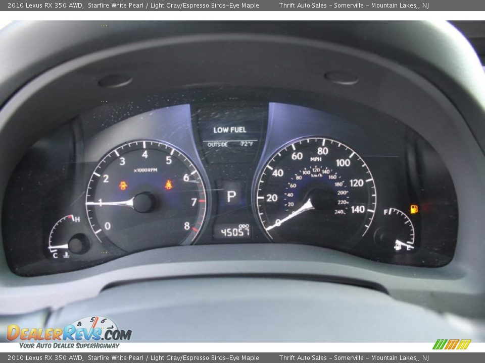 2010 Lexus RX 350 AWD Starfire White Pearl / Light Gray/Espresso Birds-Eye Maple Photo #12