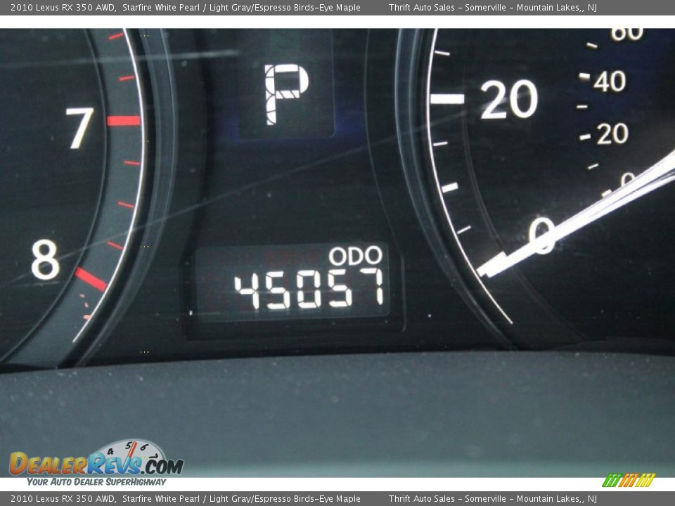 2010 Lexus RX 350 AWD Starfire White Pearl / Light Gray/Espresso Birds-Eye Maple Photo #13
