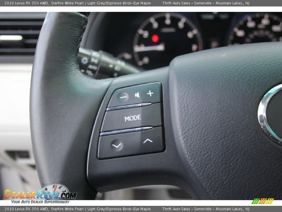 2010 Lexus RX 350 AWD Starfire White Pearl / Light Gray/Espresso Birds-Eye Maple Photo #14