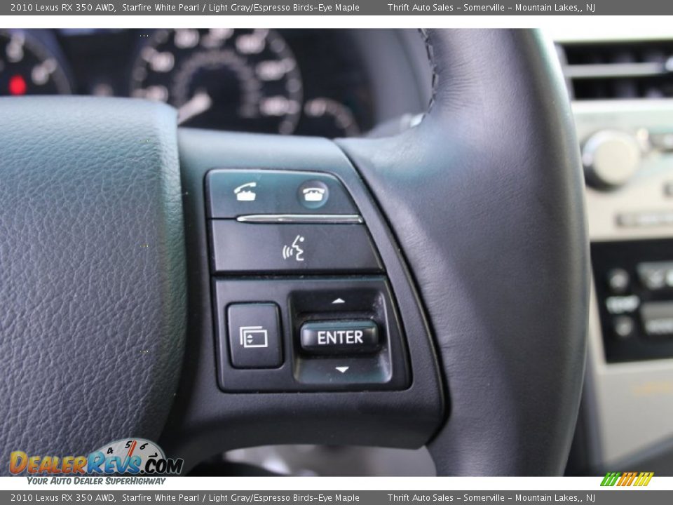 2010 Lexus RX 350 AWD Starfire White Pearl / Light Gray/Espresso Birds-Eye Maple Photo #15