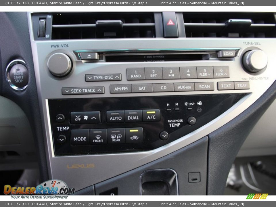 2010 Lexus RX 350 AWD Starfire White Pearl / Light Gray/Espresso Birds-Eye Maple Photo #18