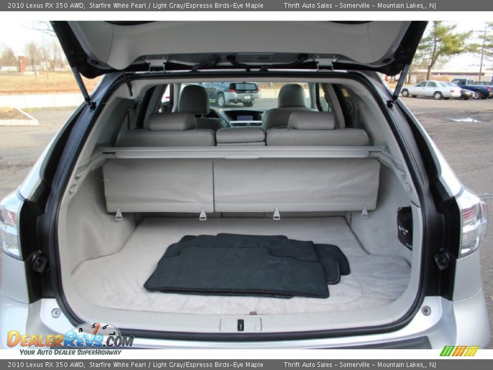 2010 Lexus RX 350 AWD Starfire White Pearl / Light Gray/Espresso Birds-Eye Maple Photo #26