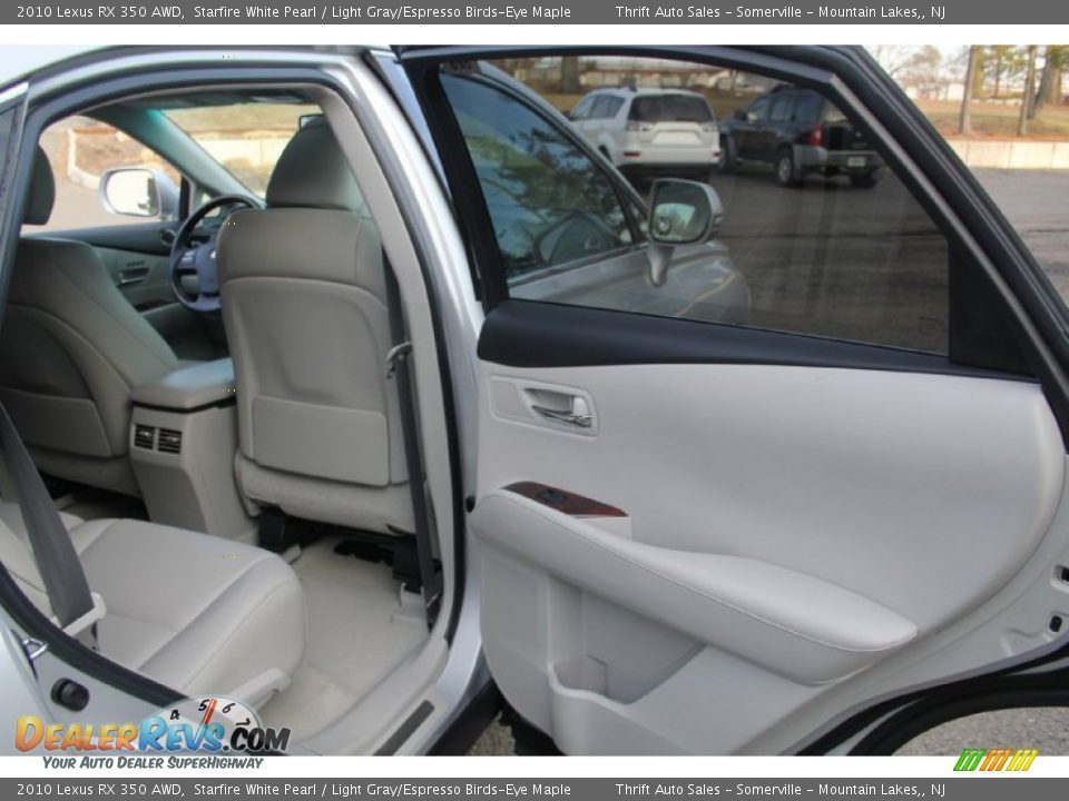 2010 Lexus RX 350 AWD Starfire White Pearl / Light Gray/Espresso Birds-Eye Maple Photo #28