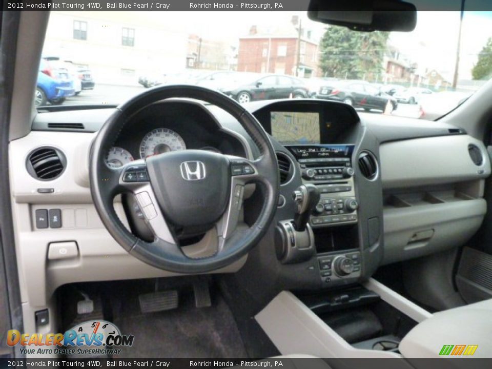 Gray Interior - 2012 Honda Pilot Touring 4WD Photo #6