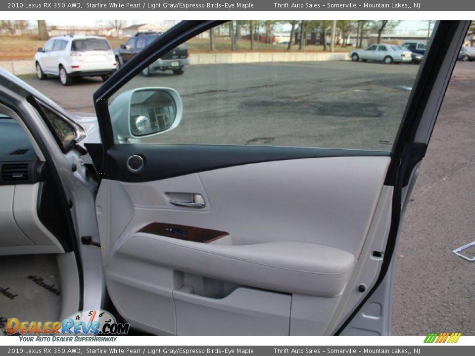 2010 Lexus RX 350 AWD Starfire White Pearl / Light Gray/Espresso Birds-Eye Maple Photo #30