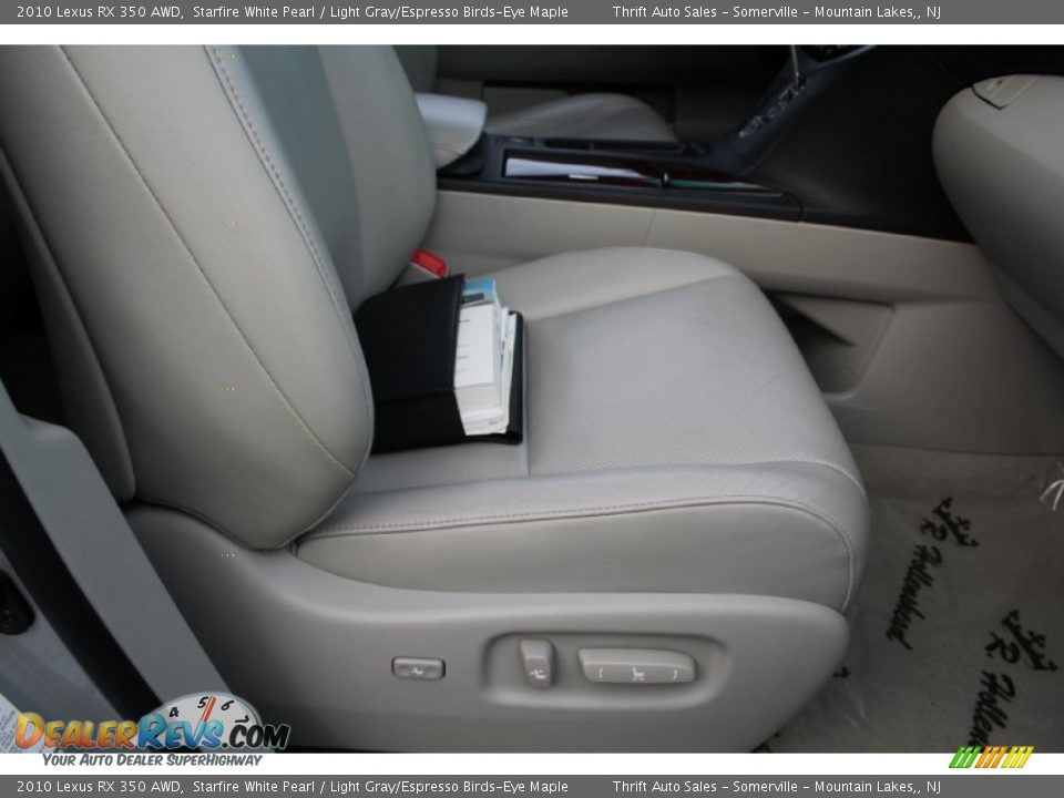 2010 Lexus RX 350 AWD Starfire White Pearl / Light Gray/Espresso Birds-Eye Maple Photo #32
