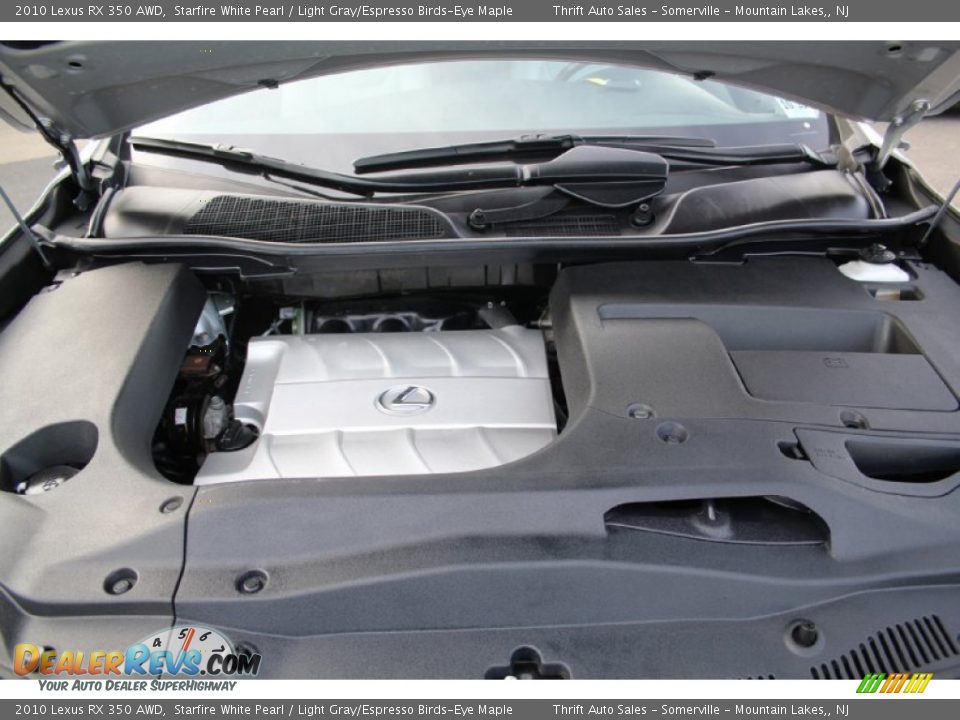 2010 Lexus RX 350 AWD Starfire White Pearl / Light Gray/Espresso Birds-Eye Maple Photo #33