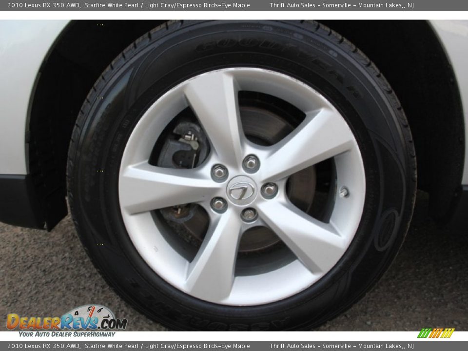 2010 Lexus RX 350 AWD Starfire White Pearl / Light Gray/Espresso Birds-Eye Maple Photo #34