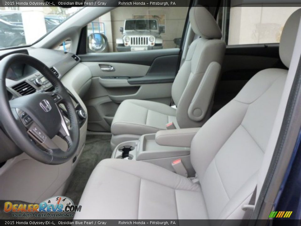 Gray Interior - 2015 Honda Odyssey EX-L Photo #4