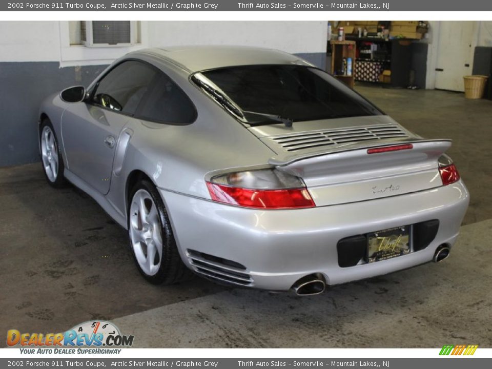 2002 Porsche 911 Turbo Coupe Arctic Silver Metallic / Graphite Grey Photo #4