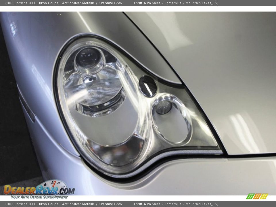 2002 Porsche 911 Turbo Coupe Arctic Silver Metallic / Graphite Grey Photo #8
