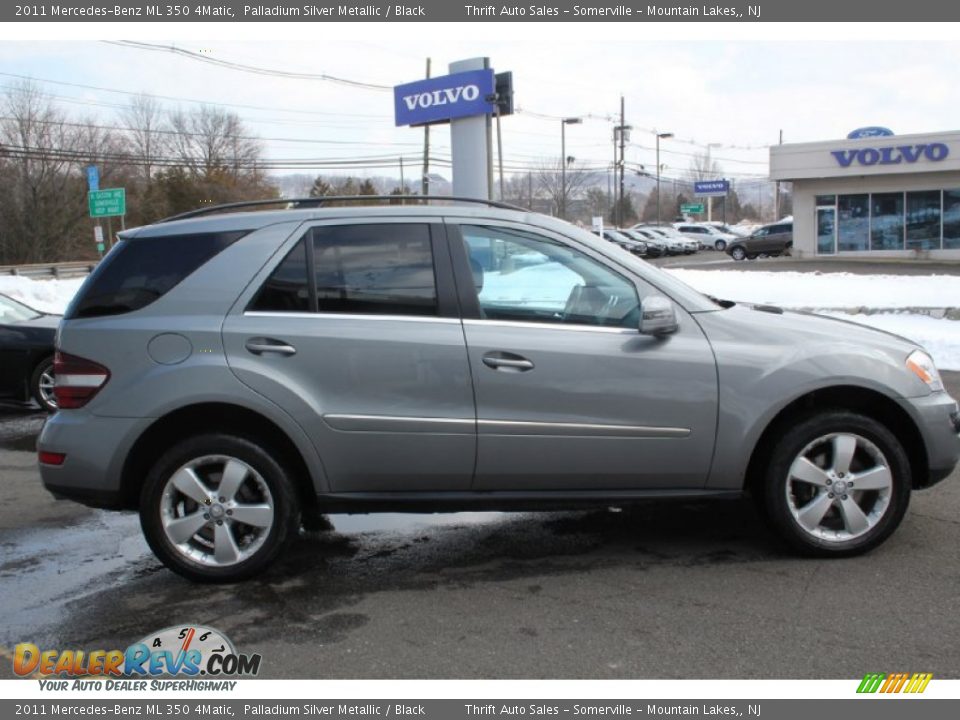 2011 Mercedes-Benz ML 350 4Matic Palladium Silver Metallic / Black Photo #7