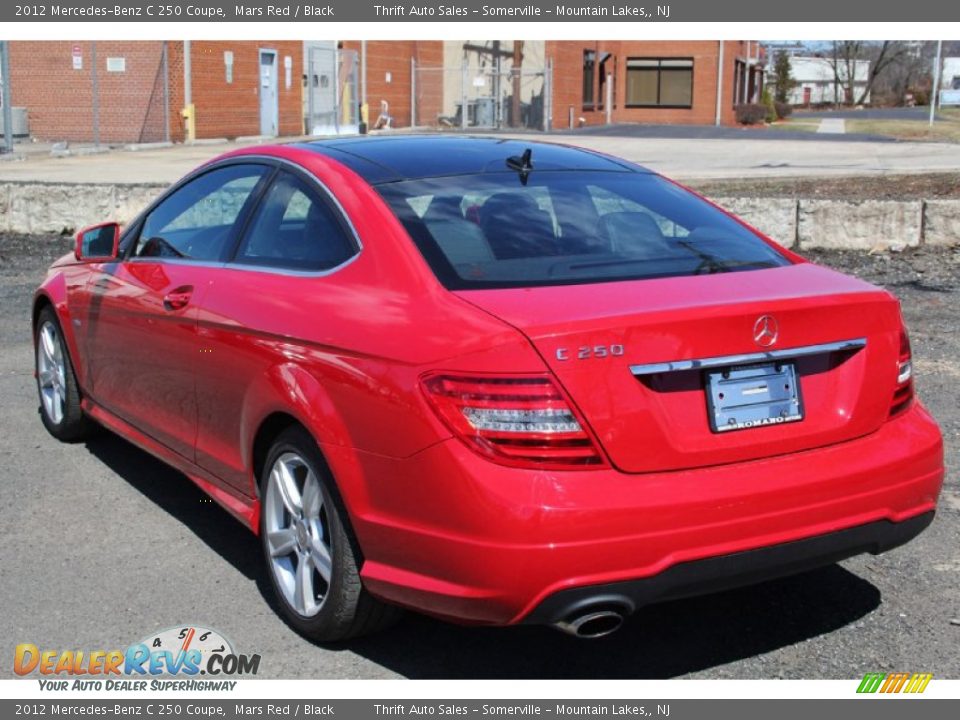 2012 Mercedes-Benz C 250 Coupe Mars Red / Black Photo #6